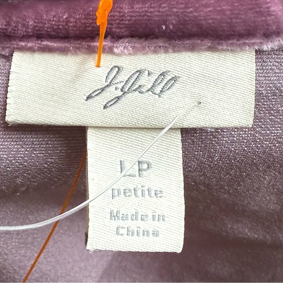 J Jill velvet button-down tunic shirt  blouse large petite. - Picture 3 of 3